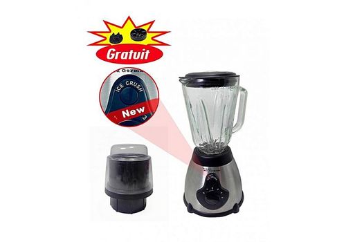 BLENDER AVEC MOULIN BOL EN VERRE ET CONCASSEUR A GLACE 700W+2 PIECE DE RECHANGE GRATUIT au meilleur prix au Maroc