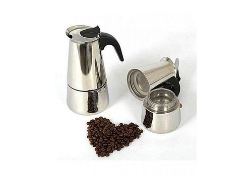 Cafetière italienne en acier inoxydable - 4 Tasses au meilleur prix au Maroc