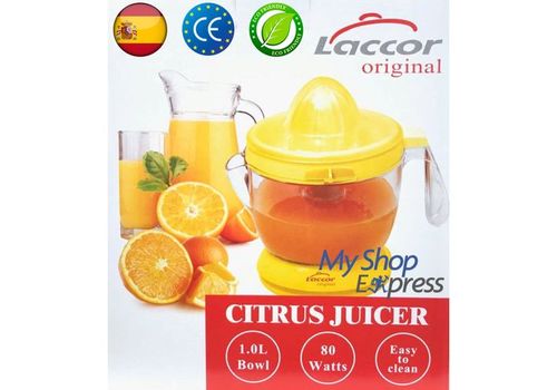 LACCOR PRESSE AGRUMES ELECTRIQUE ULTRA COMPACT 80W - 1L JUS ORANGE CITRON au meilleur prix au Maroc