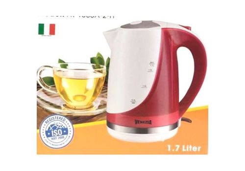 VENEZIA BOUILLOIRE ELECTRIQUE  PUISSANT 1,7 L ROUGE TRANSPARENT au meilleur prix au Maroc