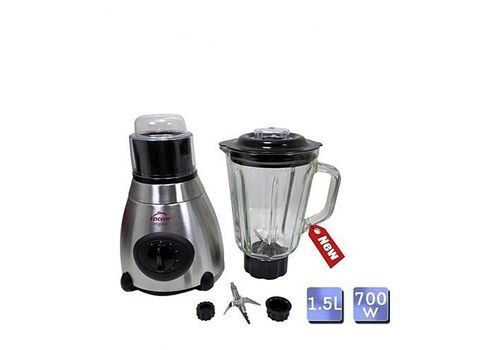 LACCOR BLENDER AVEC MOULIN BOL EN VERRE ET CONCASSEUR A GLACE 700W+3 PIECE DE RECHANGE GRATUIT au meilleur prix au Maroc