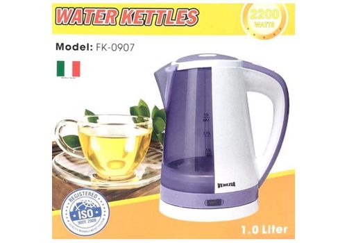 VENEZIA BOUILLOIRE ELECTRIQUE  PUISSANT 1,7 L ROUGE TRANSPARENT au meilleur prix au Maroc