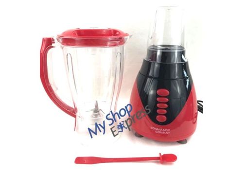 BOMANA BLENDER  MIXEUR - 1,5L + MOULIN EPICES BOL INCASSABLE + UNE  SPATULE -  ROUGE au meilleur prix au Maroc