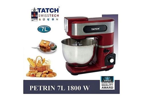 TATCH ROBOT PETRIN 7 LITRES 1800W MULTIFONCTIONS ROUGE au meilleur prix au Maroc