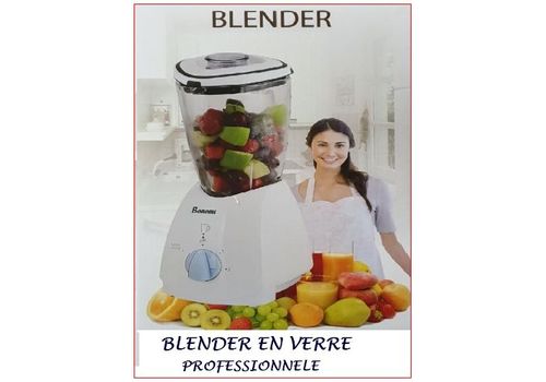 BONOMI BLENDER EN VERRE PROFESSIONNEL MIXEUR BLANC au meilleur prix au Maroc