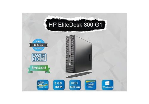 UNITÉ  CENTRAL ELITEDESK 800 G1-INTEL CORE I5 (4TH GEN ) - 8 GO -128GO SSD (REMIS À NEUF) au meilleur prix au Maroc