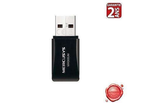 N300 WIRELESS MINI USB ADAPTER 3YEAR NOIR au meilleur prix au Maroc
