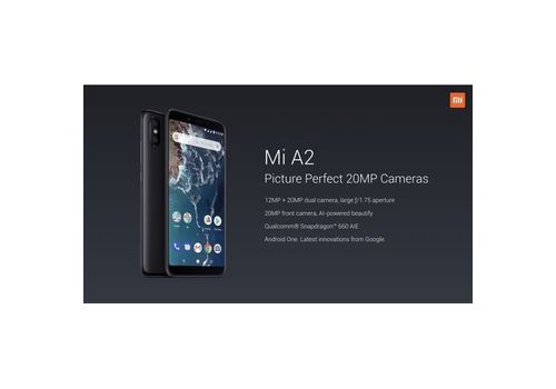 MI A2 - 5.99"-6GO-128GO - 5.99 POUCES 4K -ALL SCREEN-DESIGN-DOUBLE CAMERA-BLACK au meilleur prix au Maroc