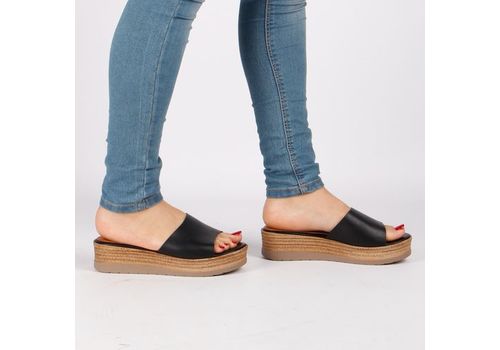 Sandales Plates-NOIR au meilleur prix au Maroc