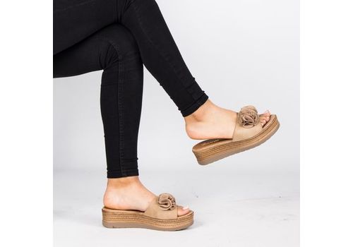 Sandales Plates-BEIGE au meilleur prix au Maroc