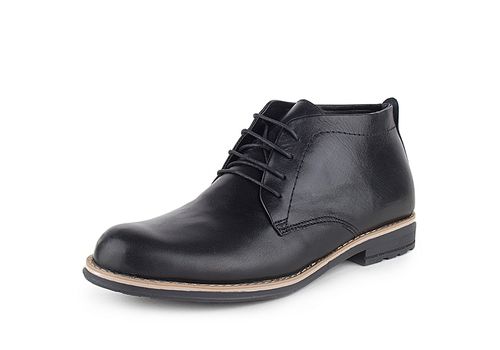 MEZZO Bottines Chukka Mezzo en cuir véritable Noir au meilleur prix au Maroc
