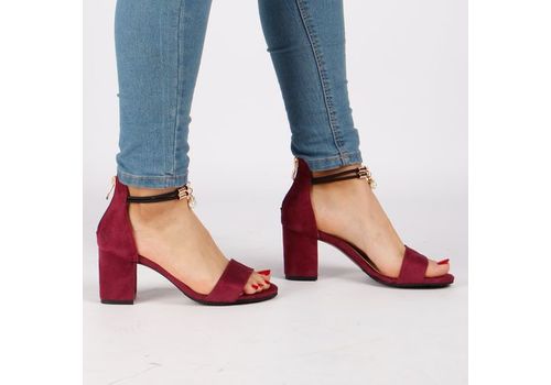 Sandales à talons-GRENAT au meilleur prix au Maroc