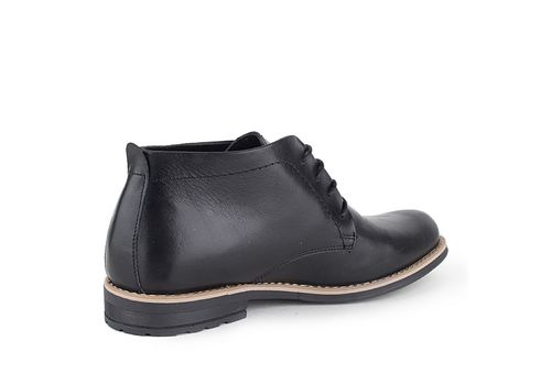 MEZZO Bottines Chukka Mezzo en cuir véritable Noir au meilleur prix au Maroc