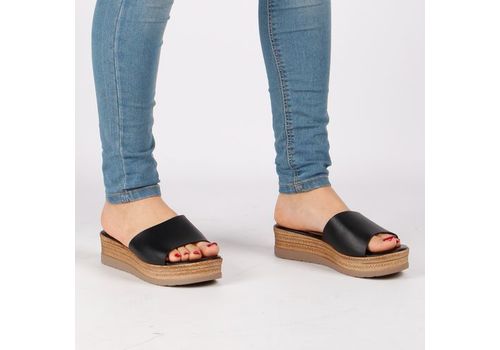 Sandales Plates-NOIR au meilleur prix au Maroc