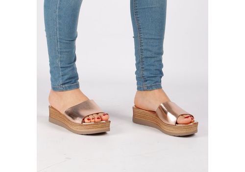 Sandales Plates-ROSE DORE au meilleur prix au Maroc