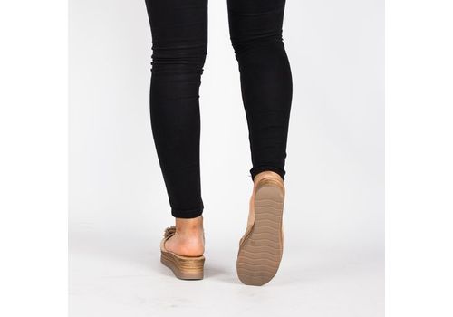 Sandales Plates-BEIGE au meilleur prix au Maroc