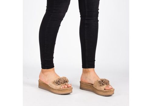 Sandales Plates-BEIGE au meilleur prix au Maroc