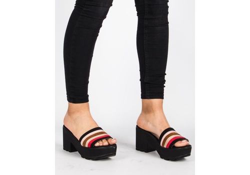 Sandales Plates-NOIR au meilleur prix au Maroc