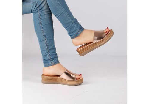 Sandales Plates-ROSE DORE au meilleur prix au Maroc