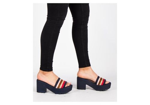 Sandales Plates-BLEU au meilleur prix au Maroc