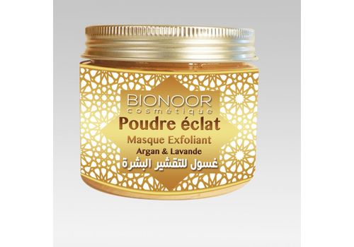 Bionoor gommage- poudre d'éclat à la lavande et argan au meilleur prix au Maroc