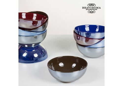 Ensemble de bols Vaisselle Blue marine (6 pcs) - Collection Kitchen's Deco by Bravissima Kitchen au meilleur prix au Maroc