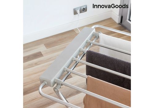 Étendoir à Linge Électrique Pliable InnovaGoods 100W Gris (6 Barres) au meilleur prix au Maroc