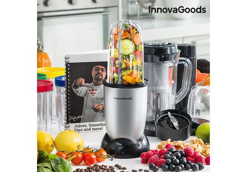 Blender Mixeur en Verre avec Livre de Recette One Touch InnovaGoods 250W Gris au meilleur prix au Maroc