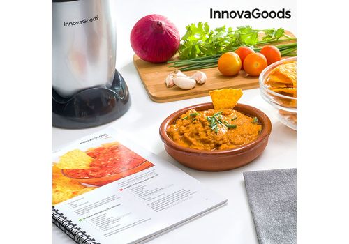 Blender Mixeur en Verre avec Livre de Recette One Touch InnovaGoods 250W Gris au meilleur prix au Maroc