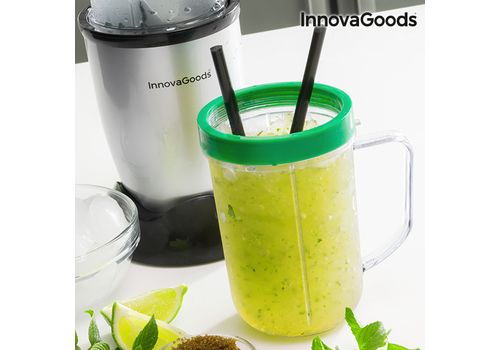 Blender Mixeur en Verre avec Livre de Recette One Touch InnovaGoods 250W Gris au meilleur prix au Maroc