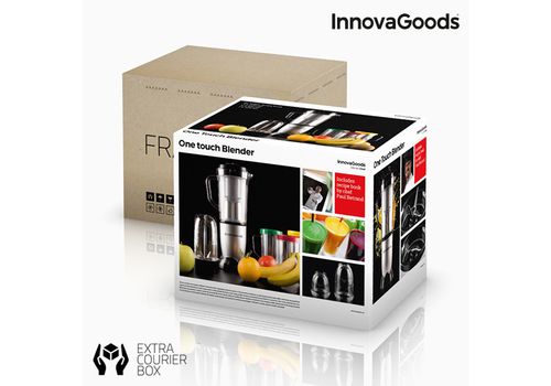 Blender Mixeur en Verre avec Livre de Recette One Touch InnovaGoods 250W Gris au meilleur prix au Maroc
