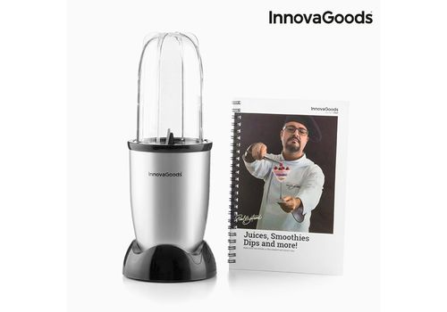 Blender Mixeur en Verre avec Livre de Recette One Touch InnovaGoods 250W Gris au meilleur prix au Maroc