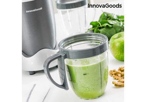 Mixeur en Verre avec Livre de Recette Nutri-One Touch InnovaGoods 600W Gris au meilleur prix au Maroc