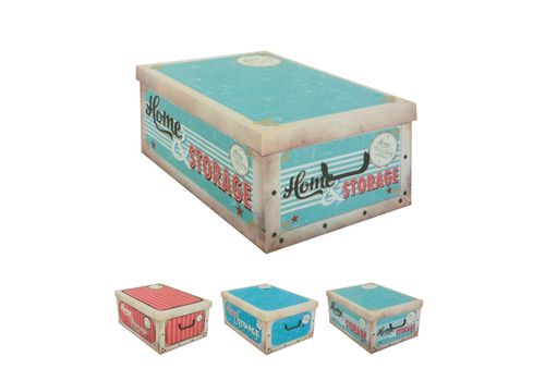 Boîte de Rangement en Carton avec Couvercle et Poignées Vintage Oh My Home au meilleur prix au Maroc