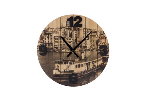 Horloge Murale Villes Vintage Coconut au meilleur prix au Maroc