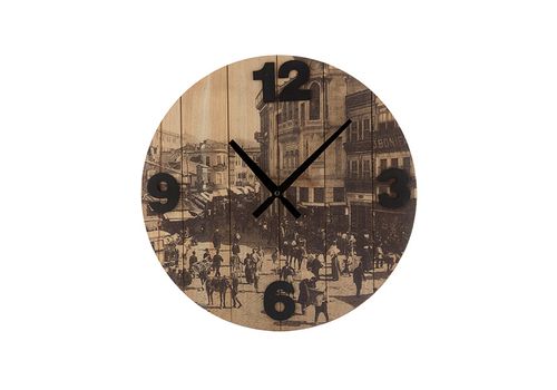 Horloge Murale Villes Vintage Coconut au meilleur prix au Maroc