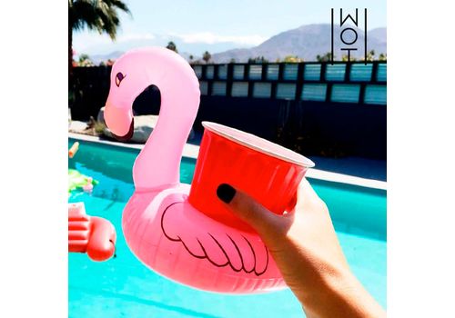 Support Gonflable pour Canettes de Boisson Flamant Rose Wagon Trend au meilleur prix au Maroc