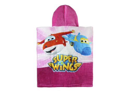 Serviette Poncho Rose à Capuche de Super Wings au meilleur prix au Maroc