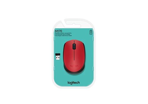 Souris sans-fil Logitech M171 1000 dpi Noir Rouge au meilleur prix au Maroc