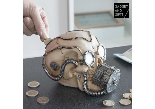 Tirelire Crâne avec Masque à Gaz Gadget and Gifts au meilleur prix au Maroc
