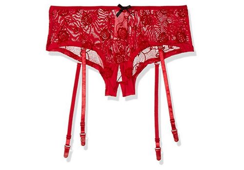 Shorty rose rouges ouverture entrejambe L Baci Lingerie BW3122-REDL au meilleur prix au Maroc