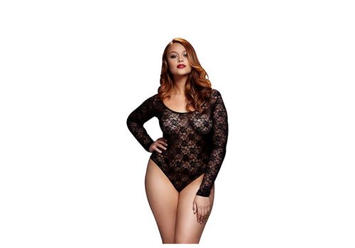 Body à lacets noir avec ouverture arrière grande taille Baci Lingerie BW3102 au meilleur prix au Maroc