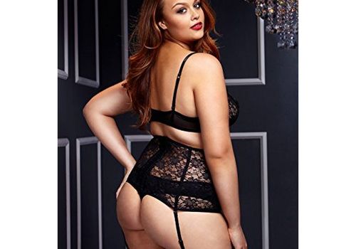 Soutien gorge lacet & guepière & panty grande taille Baci Lingerie BW3100 au meilleur prix au Maroc