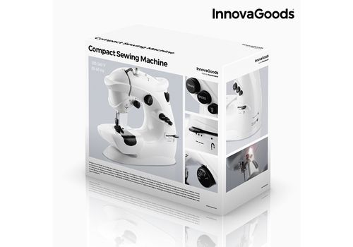 Machine à Coudre Compacte InnovaGoods 6 V 1000 mA Blanche au meilleur prix au Maroc