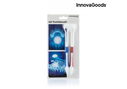 Brosse à Dents 4D InnovaGoods (Pack de 2) au meilleur prix au Maroc