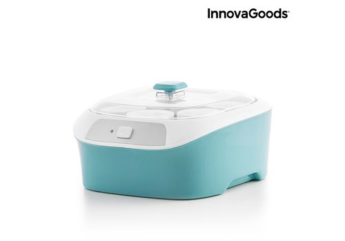 Machine à Yaourt Vintage avec 6 Pots InnovaGoods 1 L 20W Blanc Turquoise au meilleur prix au Maroc