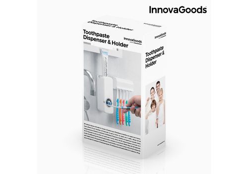 Distributeur de Dentifrice avec Porte Brosse à Dents InnovaGoods au meilleur prix au Maroc