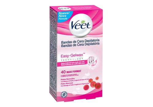 Bandes de Cire Dépilatoire Peau Normale Veet Easy Gelwax (Pack de 40) au meilleur prix au Maroc