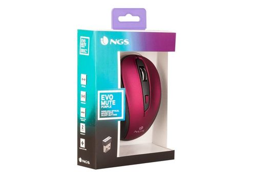 Souris sans-fil NGS EVOMUTEPURPLE Plug and play Violet au meilleur prix au Maroc
