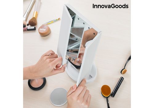 Miroir Grossissant LED 4 en 1 InnovaGoods au meilleur prix au Maroc